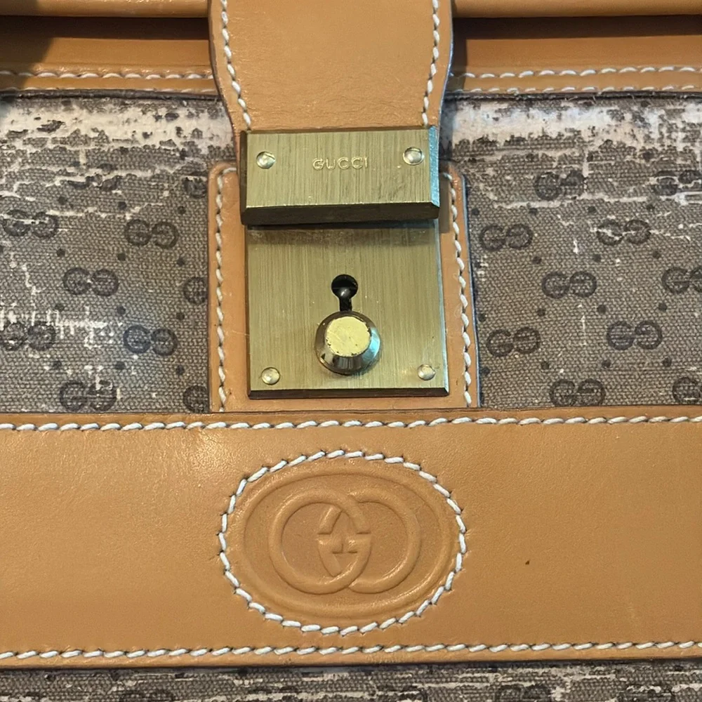 💚❤️SALE Gucci Travel Bag 3 Piece Set Authentic 80's Classic GG Gucci bags💚❤️ - Picture 9 of 17